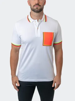 Maceoo Stretch Short-Sleeve Polos | Polo TipMilano White