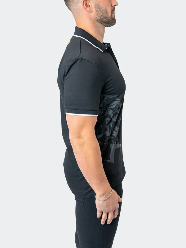 Maceoo Stretch Short-Sleeve Polos | Polo TipTokyo Black