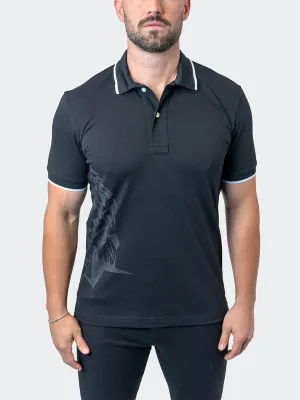 Maceoo Stretch Short-Sleeve Polos | Polo TipTokyo Black