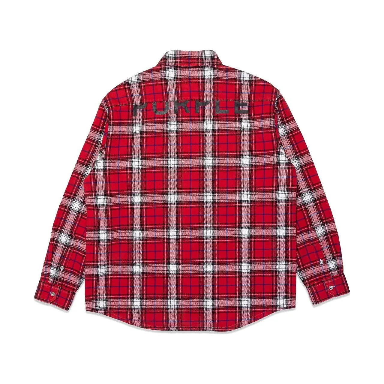 Purple Brand Plaid Shirt Red Overdyed Red