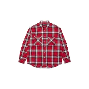 Purple Brand Plaid Shirt Red Overdyed Red