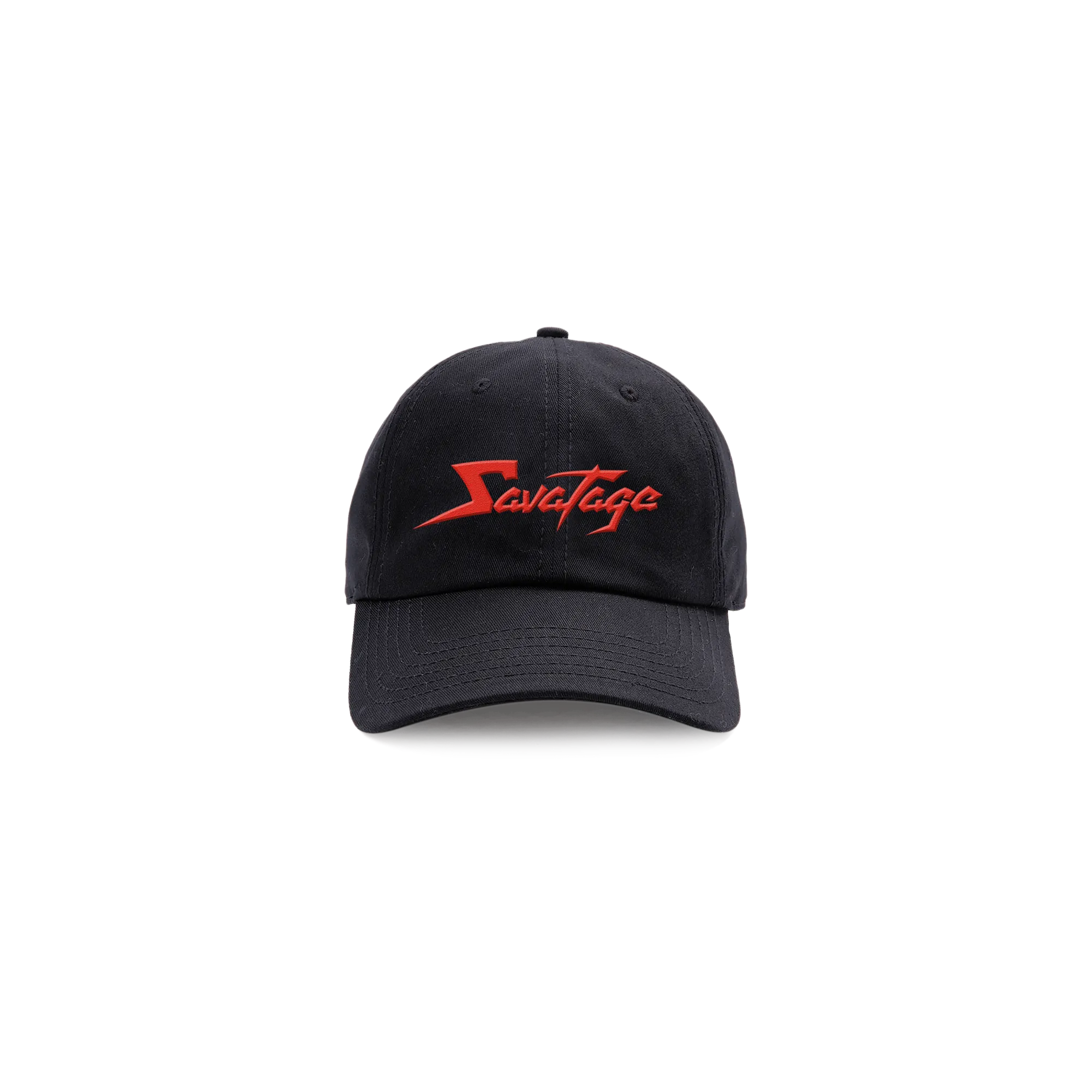 Red Savatage Logo Baseball Hat - Black