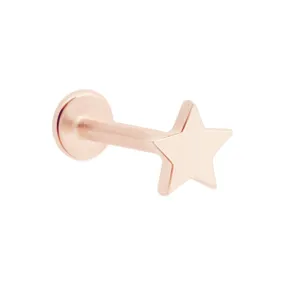 Rose Gold Star Flat Back Stud