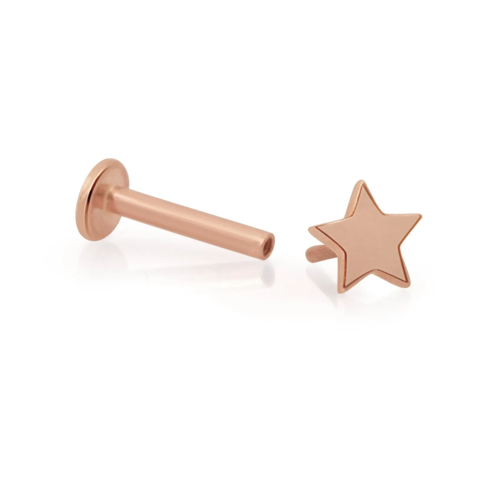 Rose Gold Star Flat Back Stud