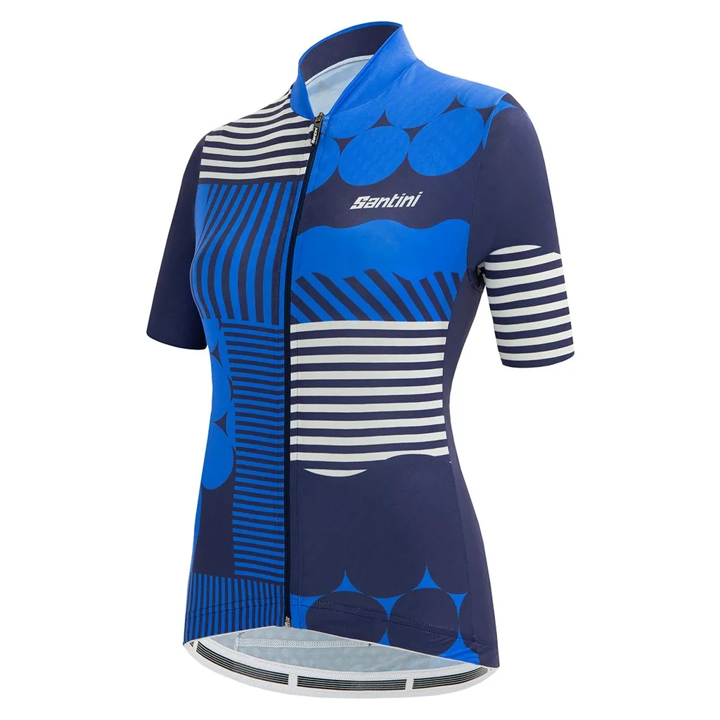 Santini Womens Giada Optic Jersey - Blue