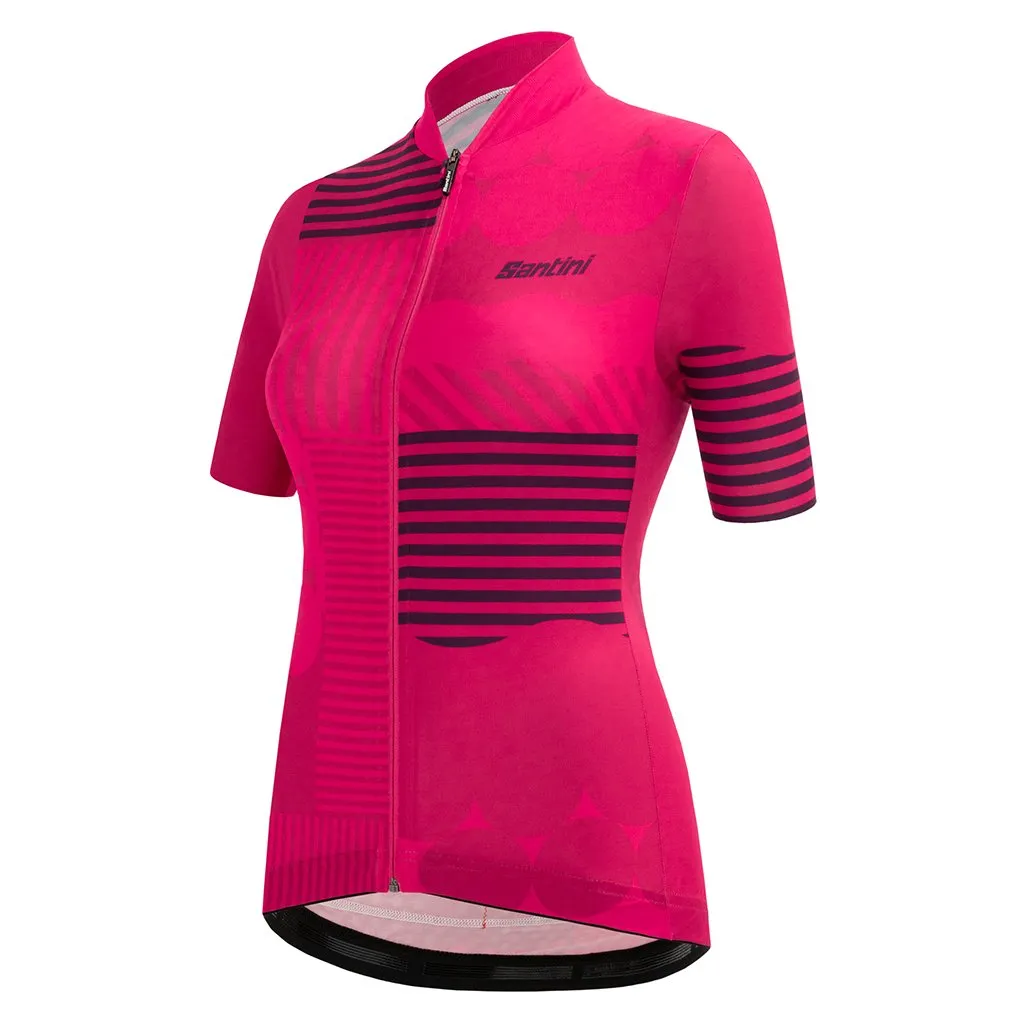 Santini Womens Giada Optic Jersey - Raspberry