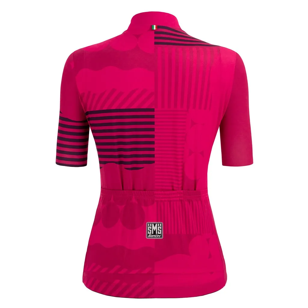 Santini Womens Giada Optic Jersey - Raspberry