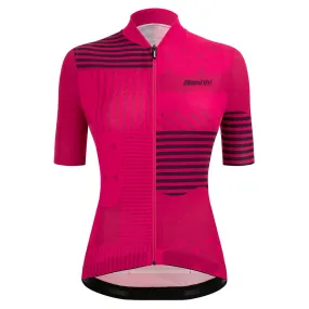 Santini Womens Giada Optic Jersey - Raspberry