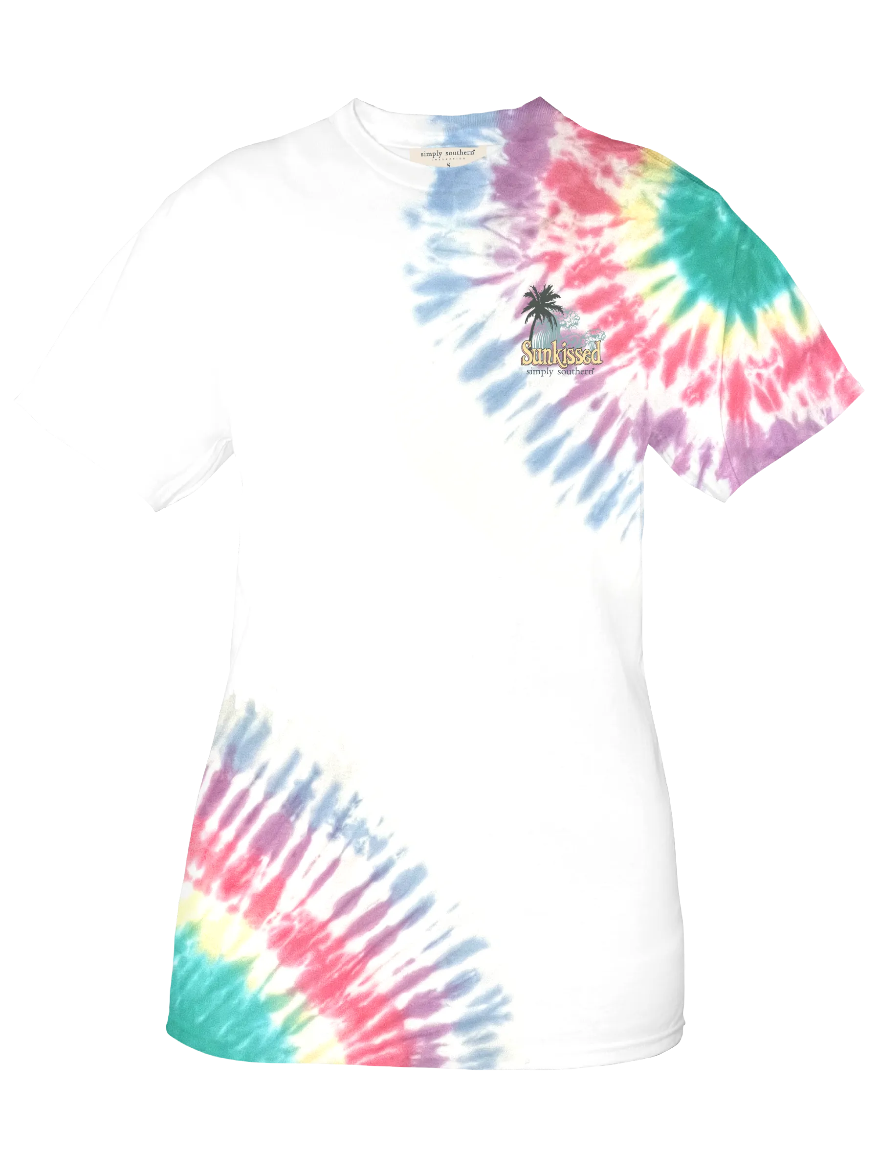 Simply Southern Tie Dye 'Sunkissed' Waves & Palms Tee in Adult and Youth Sizes