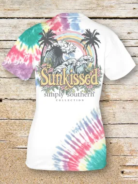 Simply Southern Tie Dye 'Sunkissed' Waves & Palms Tee in Adult and Youth Sizes