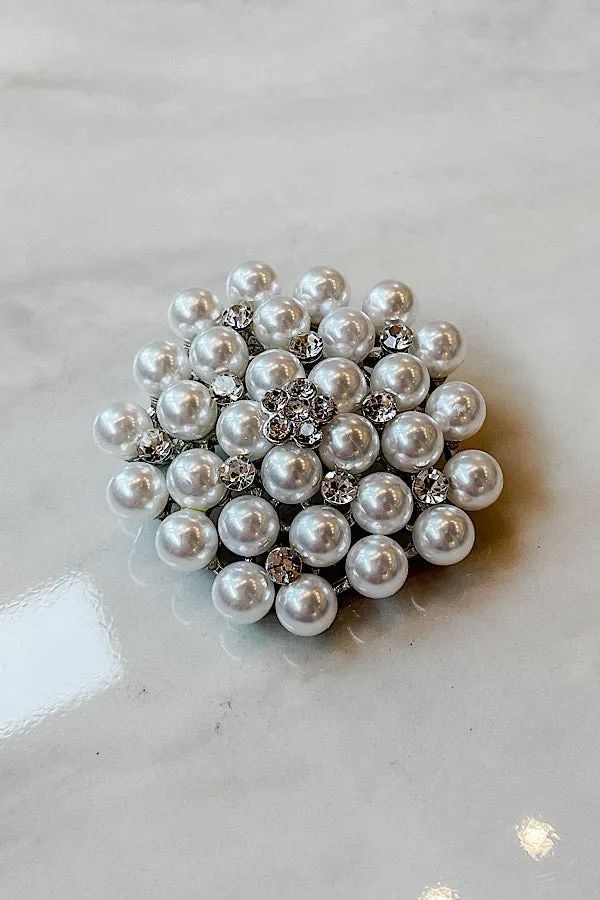 Small Gray Pearl Brooch