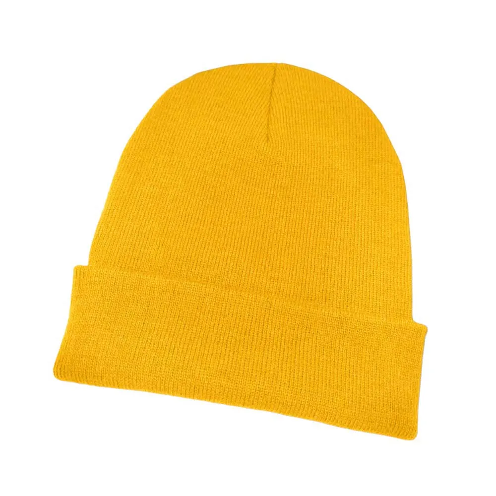 Solid Knit Beanie Hat