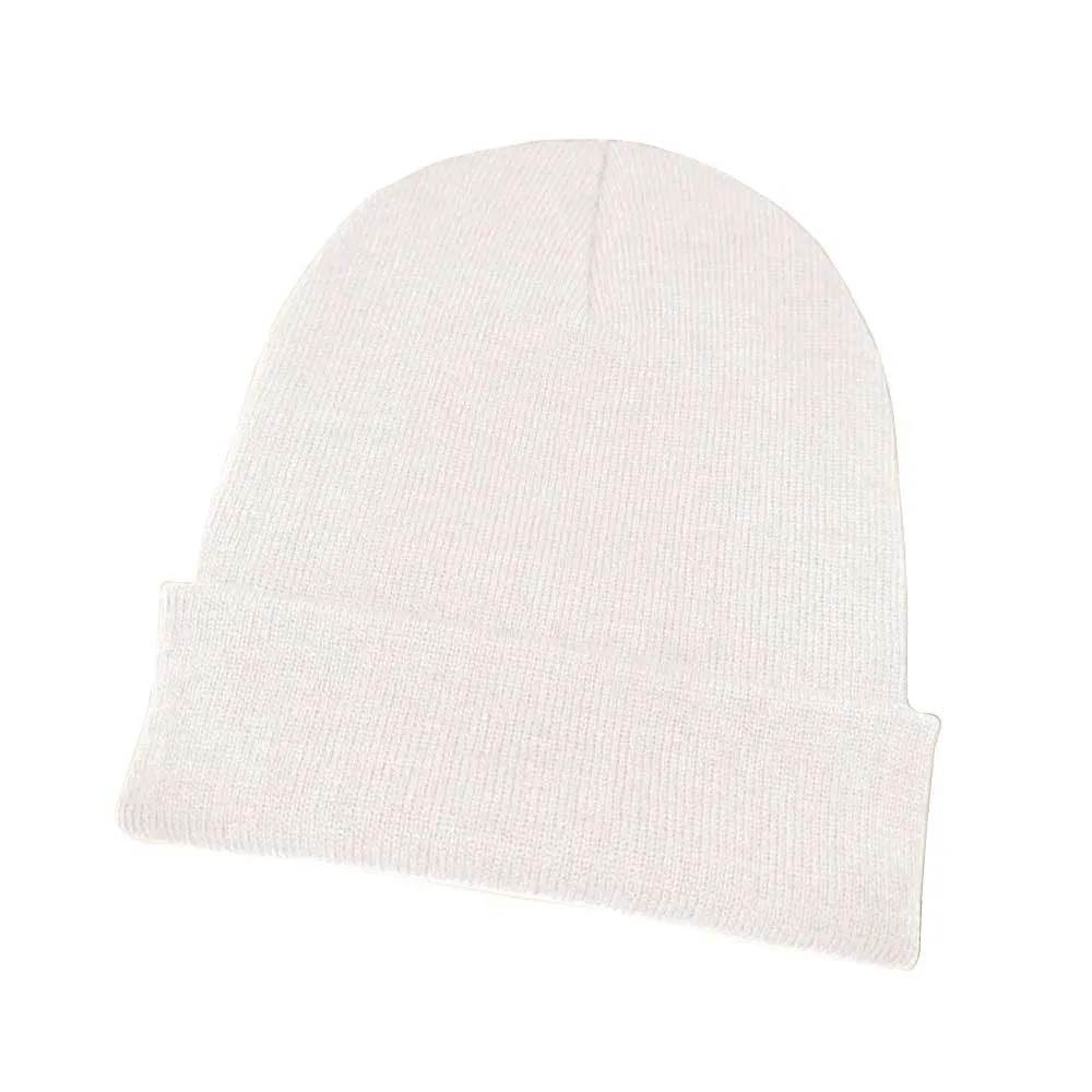 Solid Knit Beanie Hat