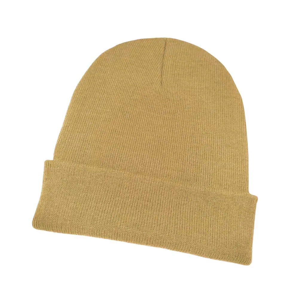 Solid Knit Beanie Hat