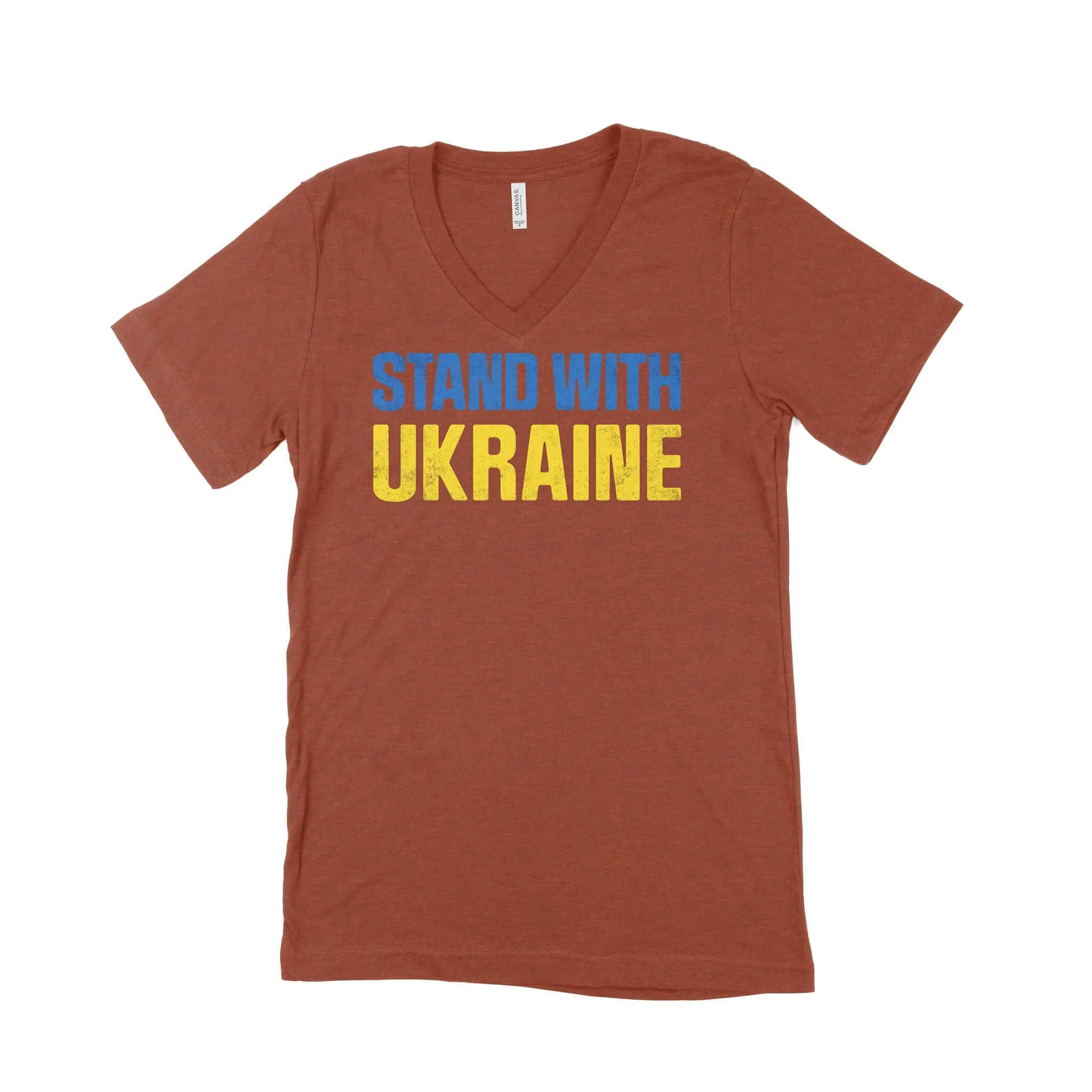 Stand With Ukraine Unisex V-Neck T-Shirt