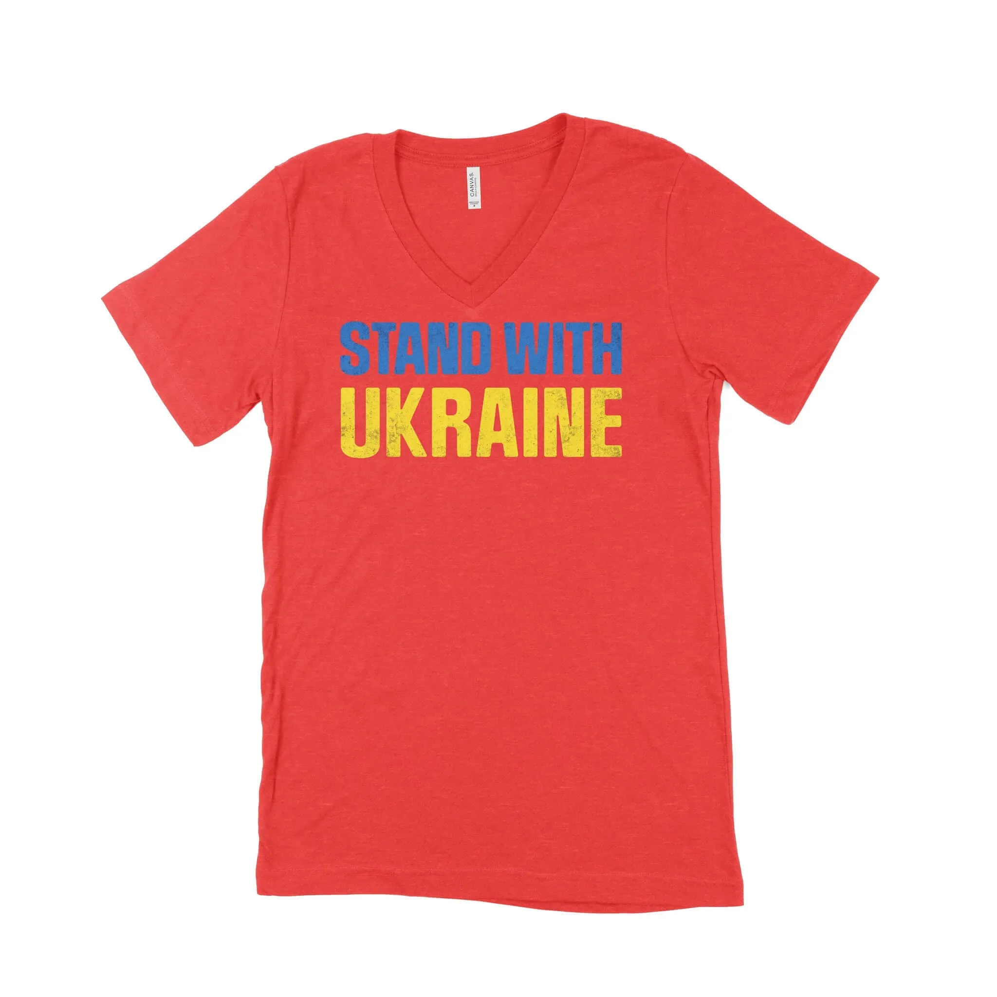 Stand With Ukraine Unisex V-Neck T-Shirt