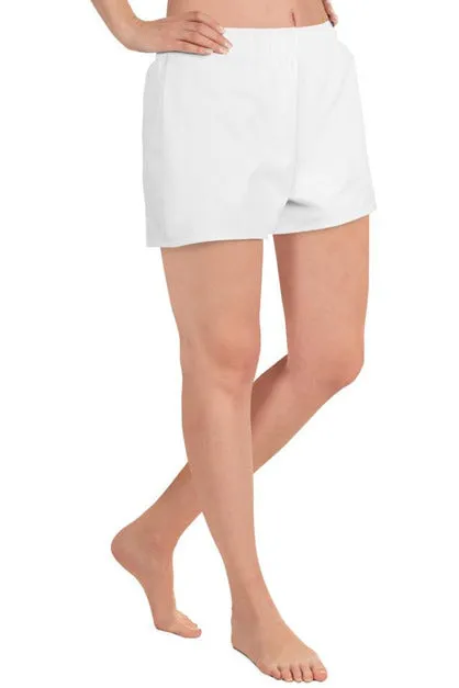 White Women's Athletic Short Shorts