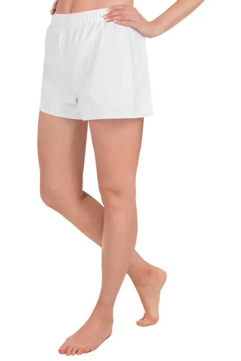 White Women's Athletic Short Shorts