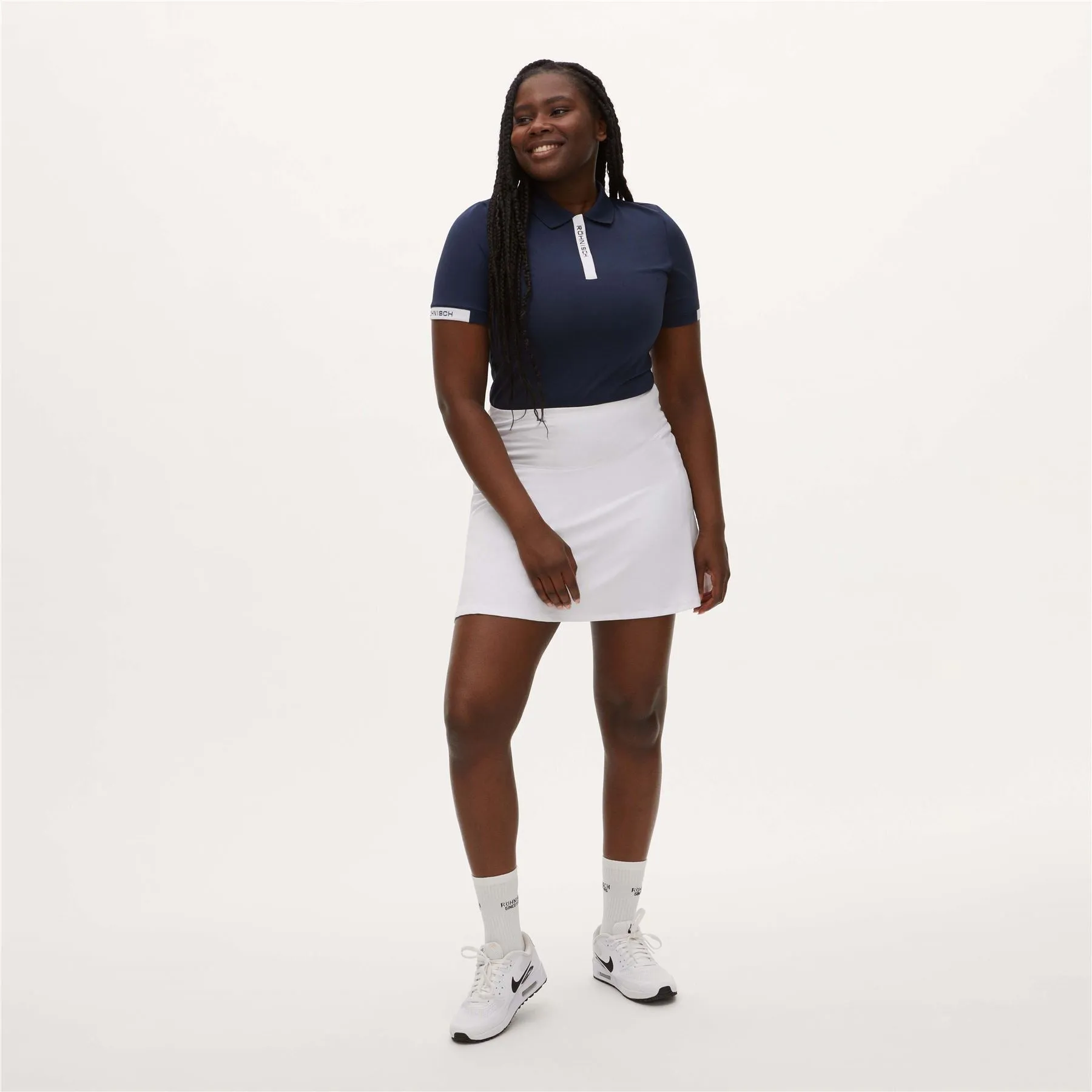 Womens Abby Regular Fit Stretch Polo Navy - 2024