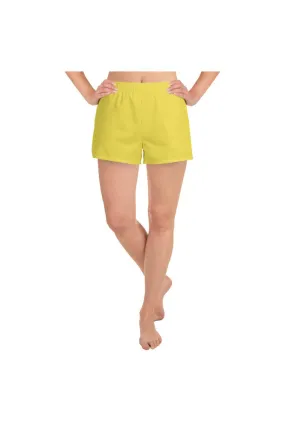 Yellow Women's Athletic Short Shorts